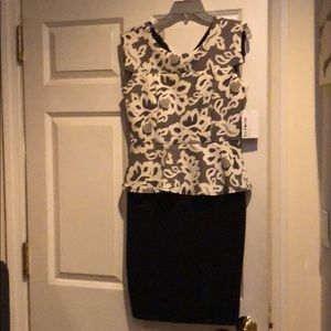 Black and white professional dress